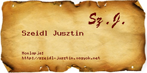 Szeidl Jusztin névjegykártya
